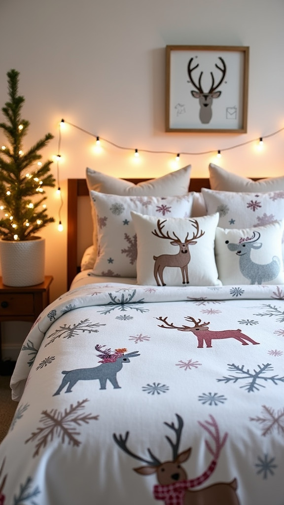 Use a Duvet Cover with a Fun Winter Theme