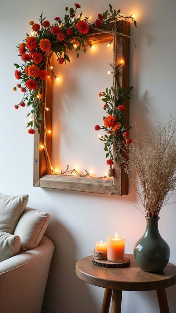 1. Create a Floral Wall Hanging with Dried Flowers