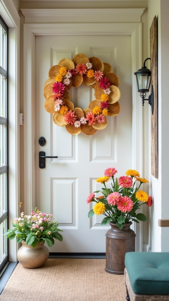 15. DIY Pancake Day Wreath for the Door