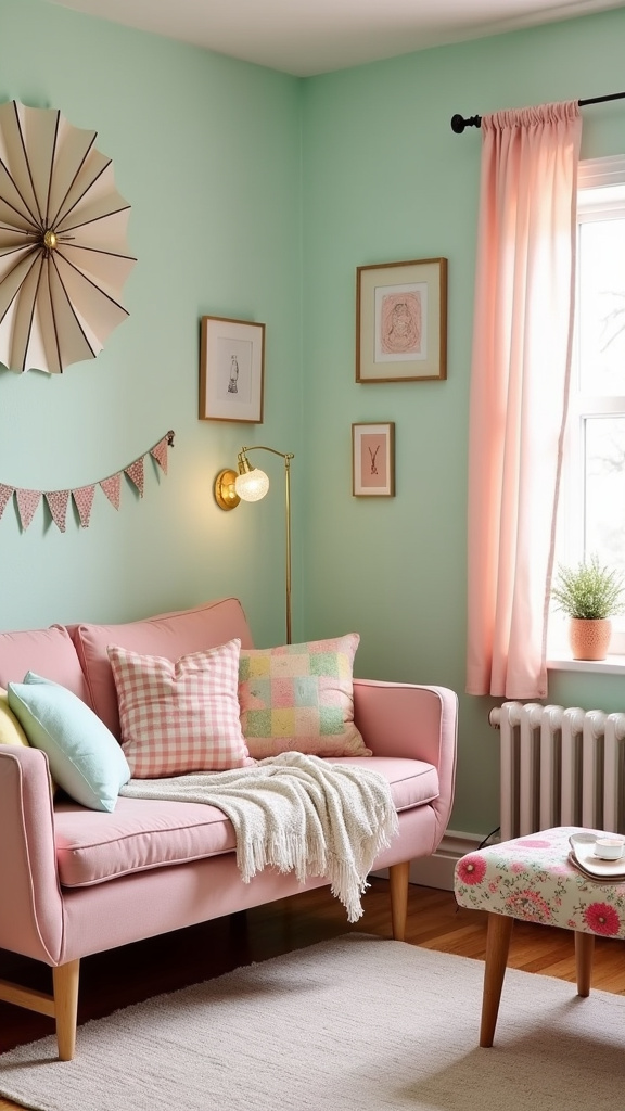 15. Paint a Feature Wall in Pastel Shades