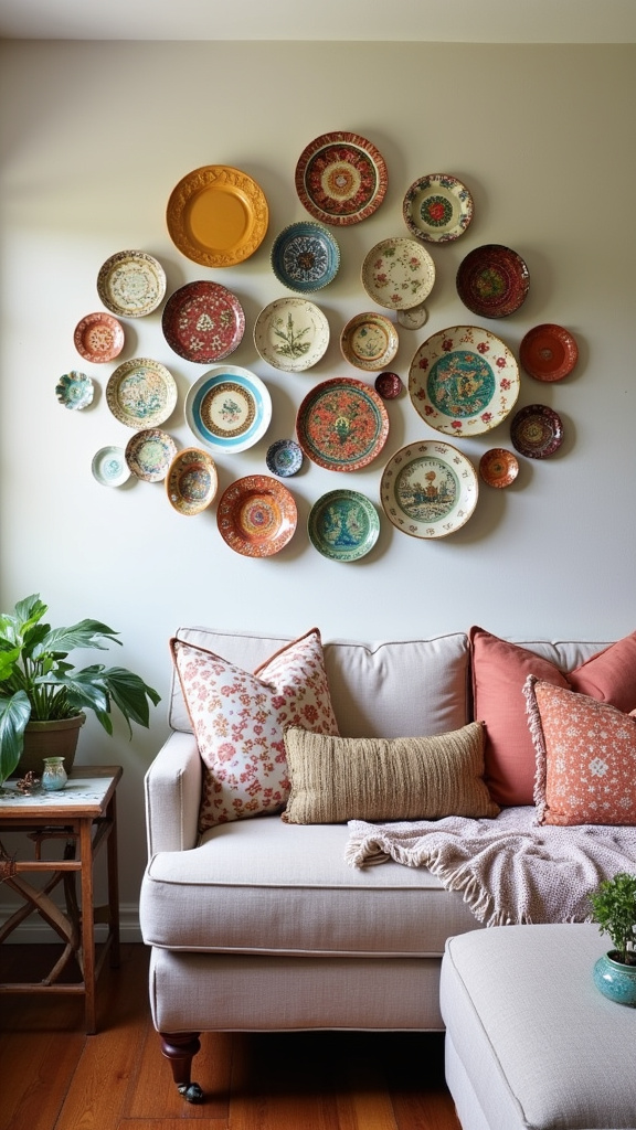 17. Repurpose Vintage Plates as Wall Decor