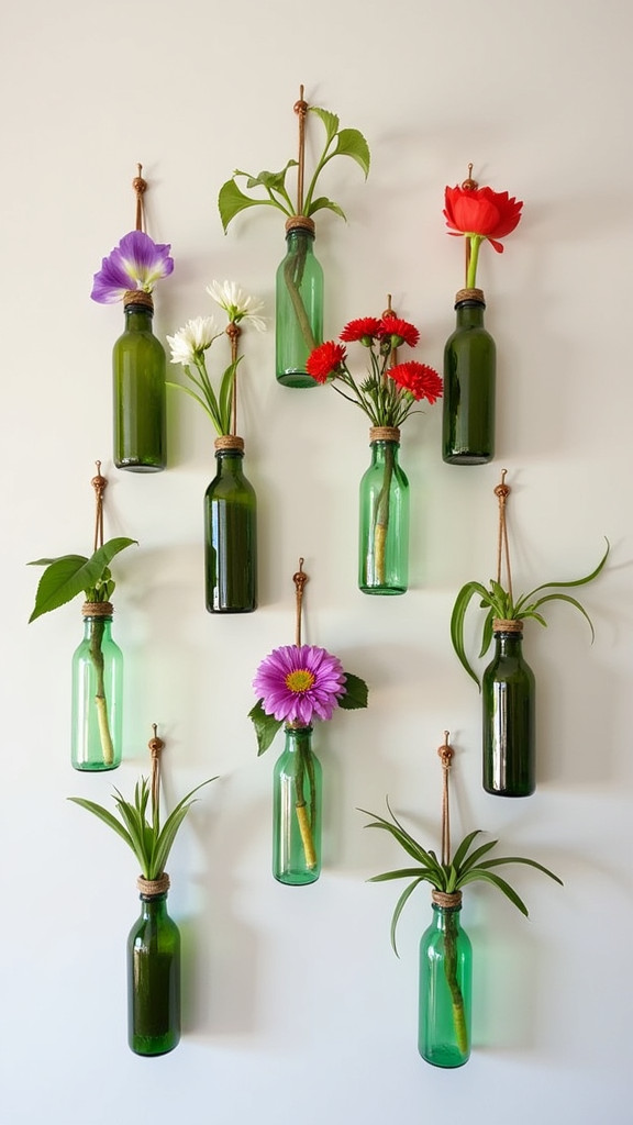 17. Use Glass and Floral Terrariums as Wall Decor