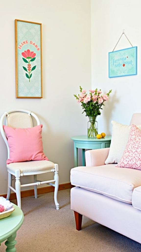 19. Incorporate Pastel Accent Furniture