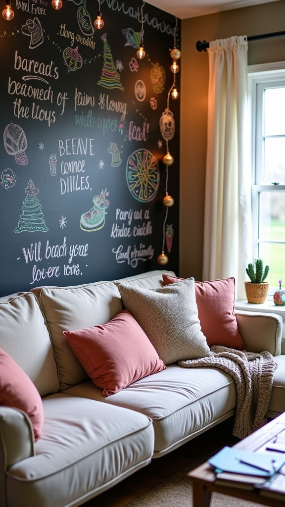 19. Paint an Accent Wall with Chalkboard Paint