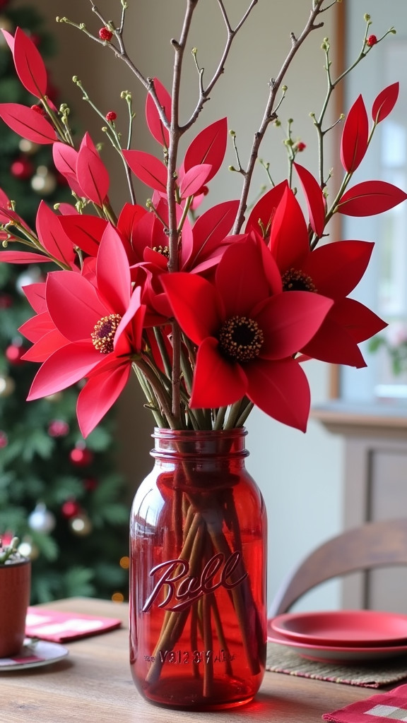 2. Create a Red Floral Arrangement