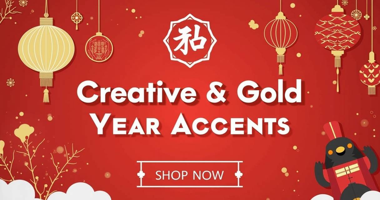 20 Creative Red-and-Gold Lunar New Year Accents