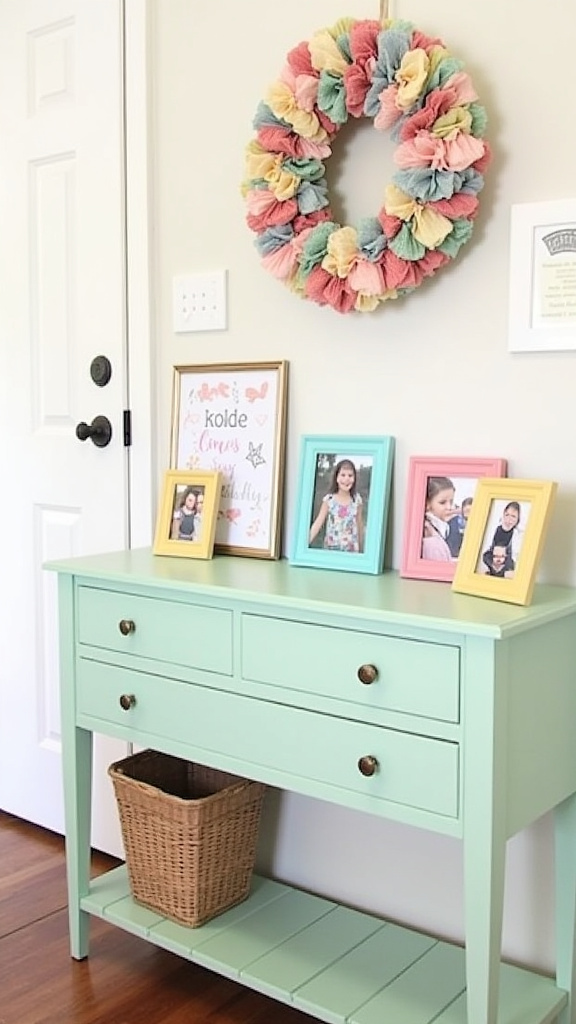 20. Create a Soft Pastel Entryway