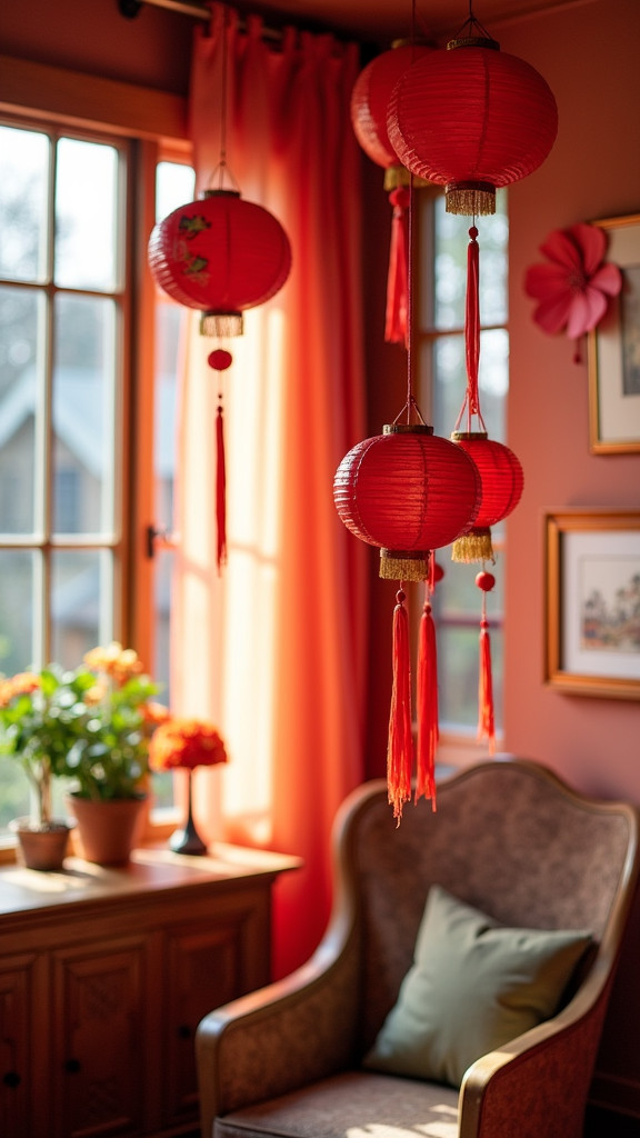 24. Hang Red Chimes for Good Luck Sounds