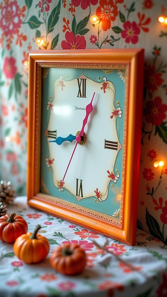 28. Make a Unique Clock to Hang on Your Wall