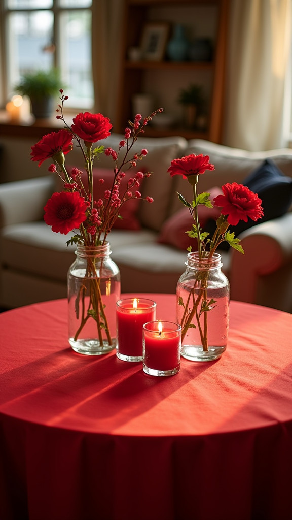 3. Use Red Tablecloths to Set the Scene