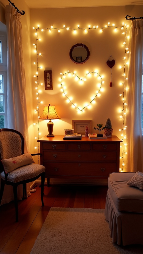 4. Hang String Lights for Ambiance