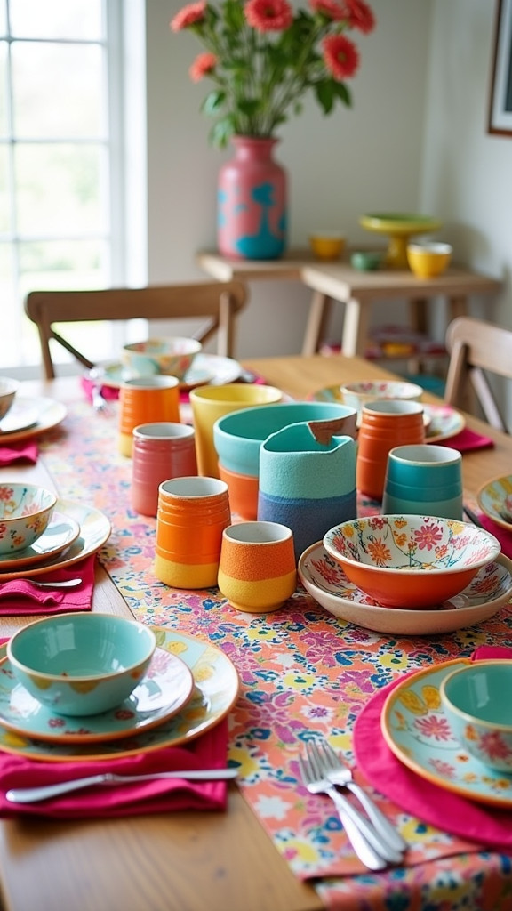 6. Colorful Dishware to Brighten Up the Table