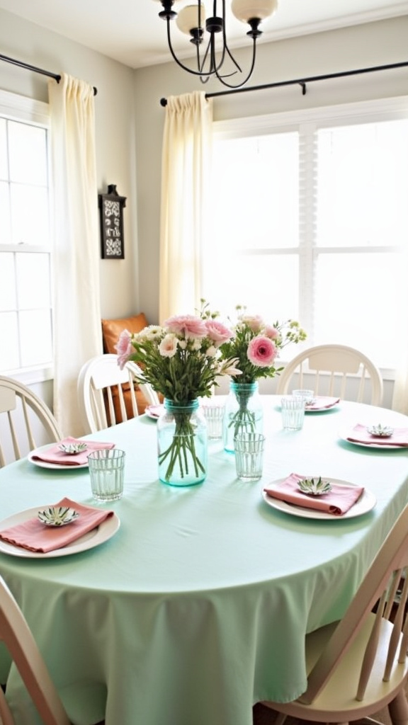 6. Decorate with Pastel Table Linens