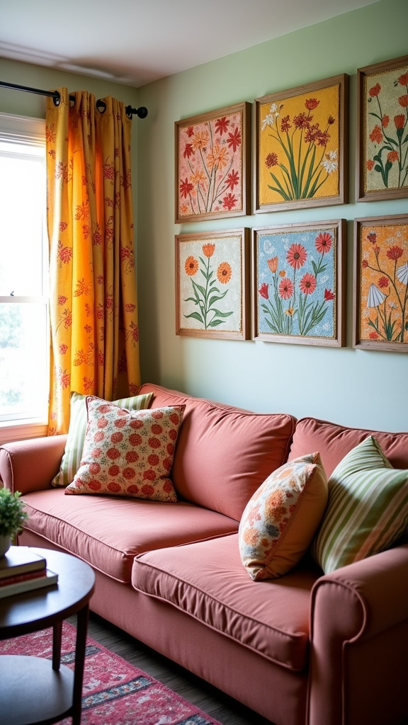 9. Use Fabric Panels with Floral Patterns