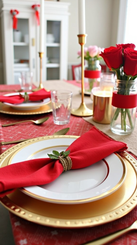 Add Red-and-Gold Tableware for a Festive Dining Experience