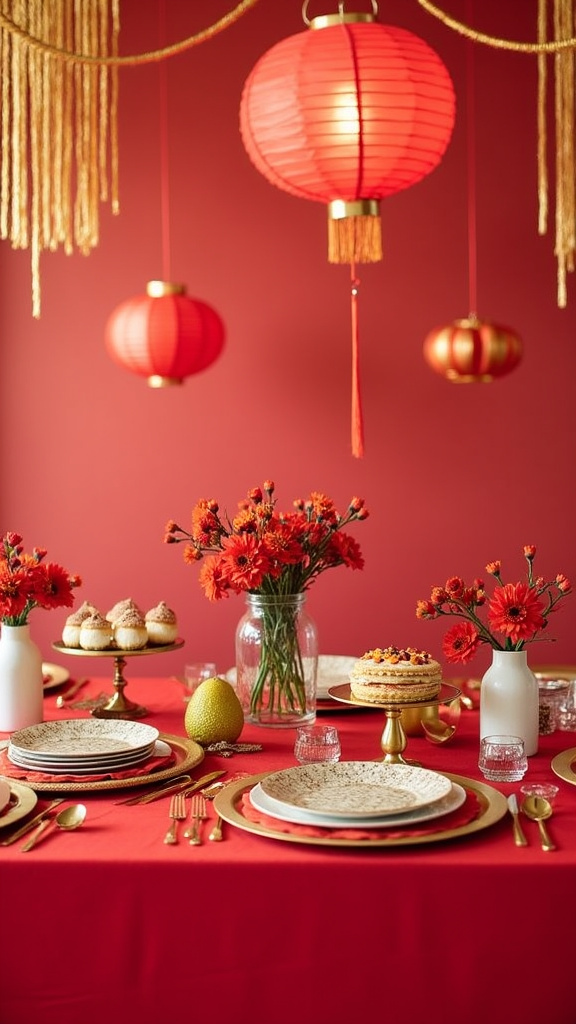 Create a Red-and-Gold Themed Dessert Table