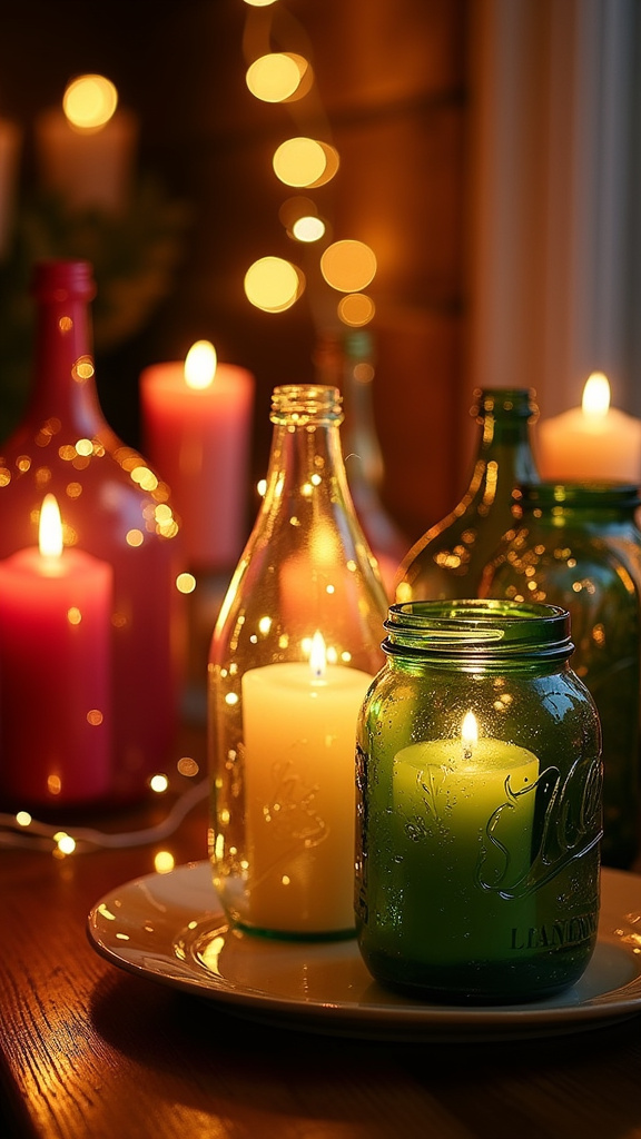 Hang Fairy Lights with Candles for a Magical Glow