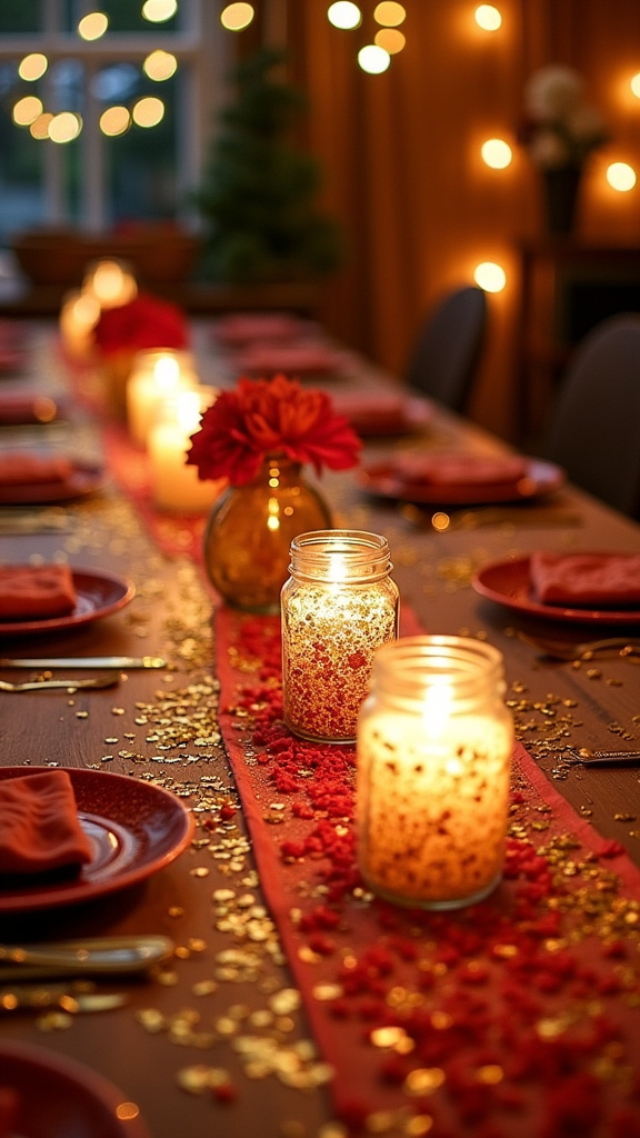 Incorporate Gold Confetti into Your Party Setup