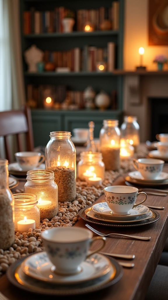 Incorporate Tea Lights in Unusual Containers for Whimsy