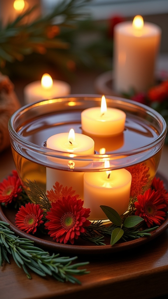 Opt for Floating Candles in Water for a Unique Touch