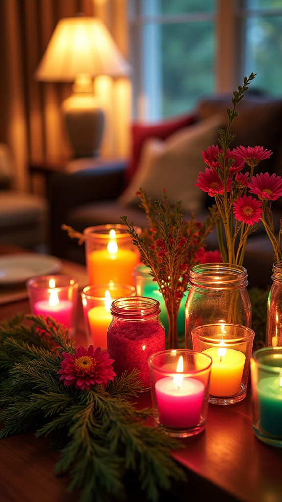 Try Colorful Candles for a Fun Twist