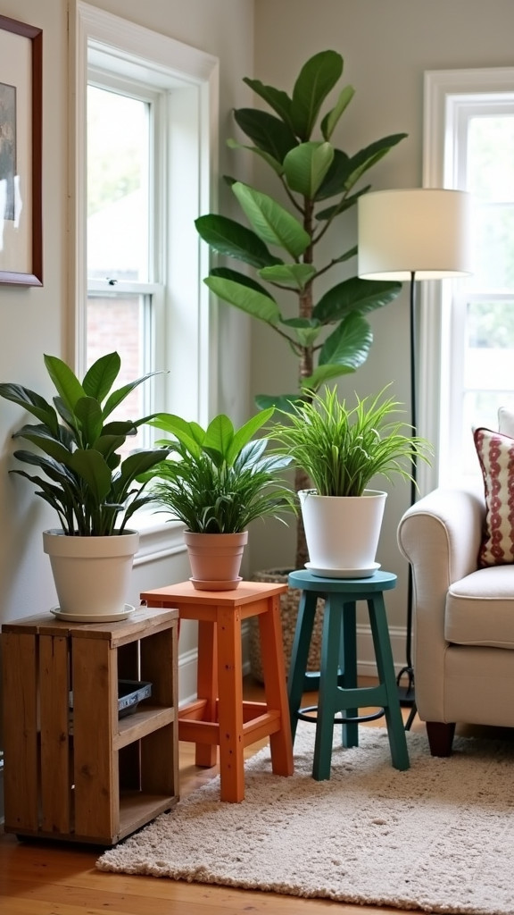 Use Plant Stands for Added Visual Interest