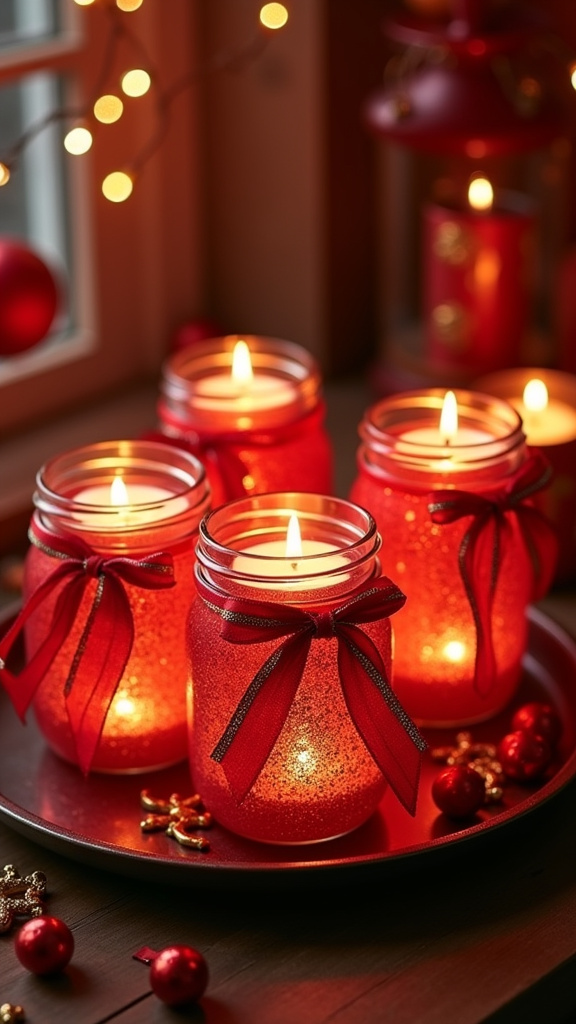 Use Red-and-Gold Candles for a Warm Ambiance