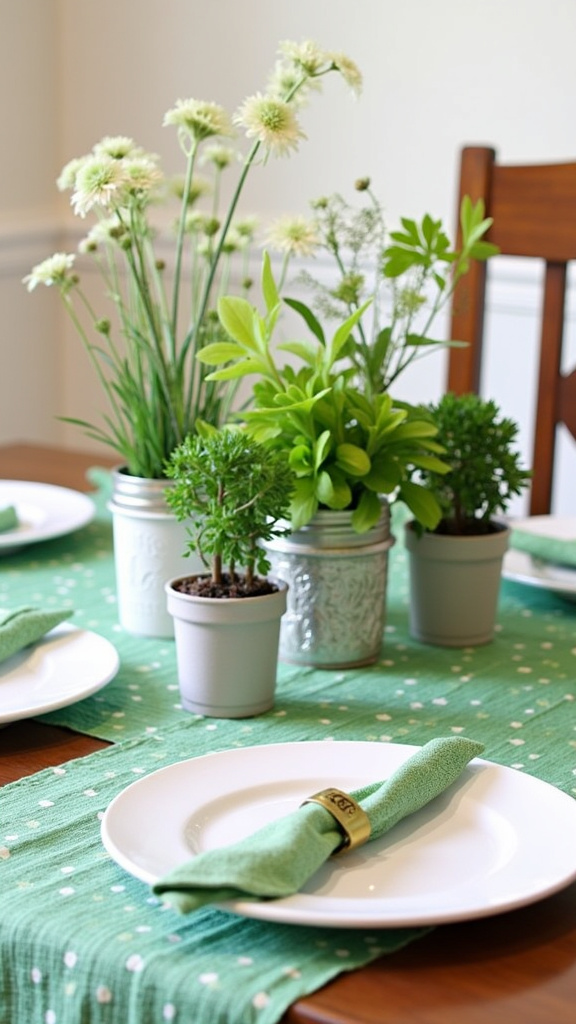 1. Go Green with Table Linens