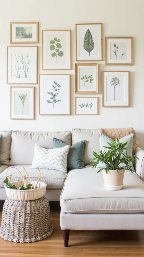 15. Create a Nature-Inspired Gallery Wall