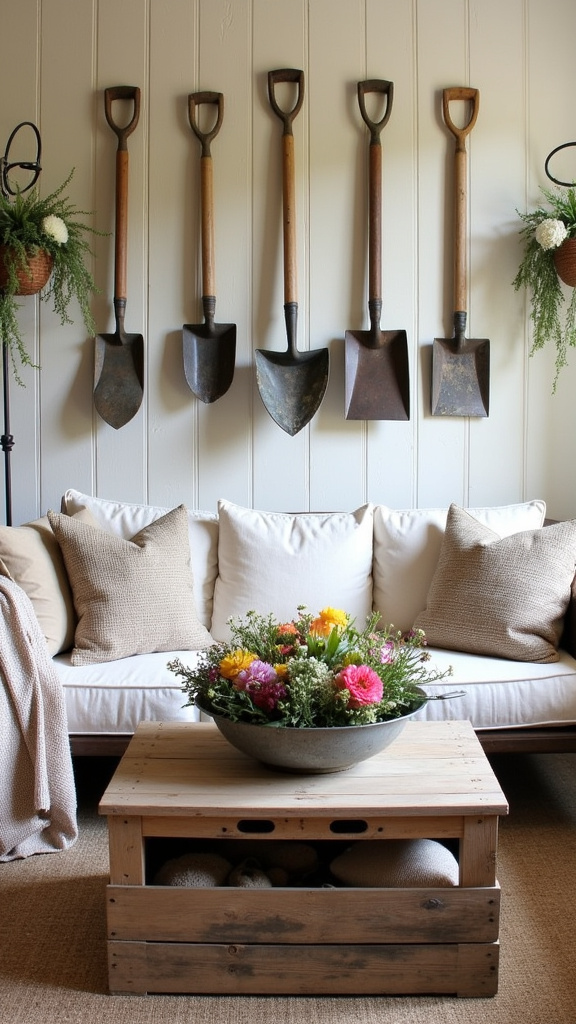 15. Decorate with Antique Farm Tools