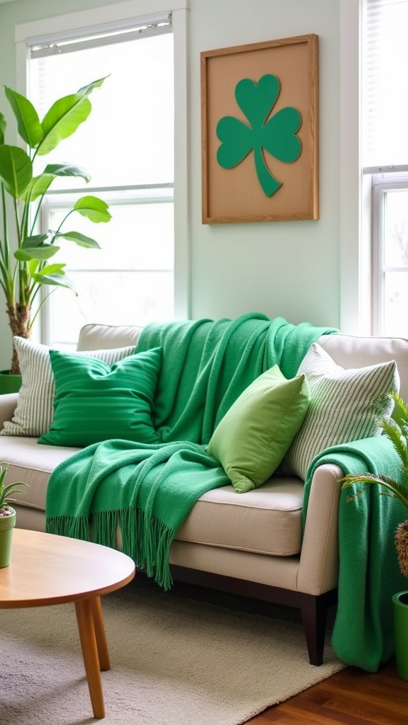 17. Fun Green Throw Blankets for Added Comfort