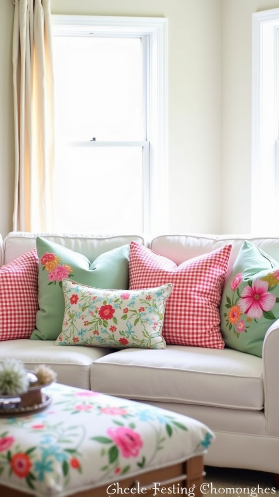 2. Swap Out Pillows for Springy Textiles