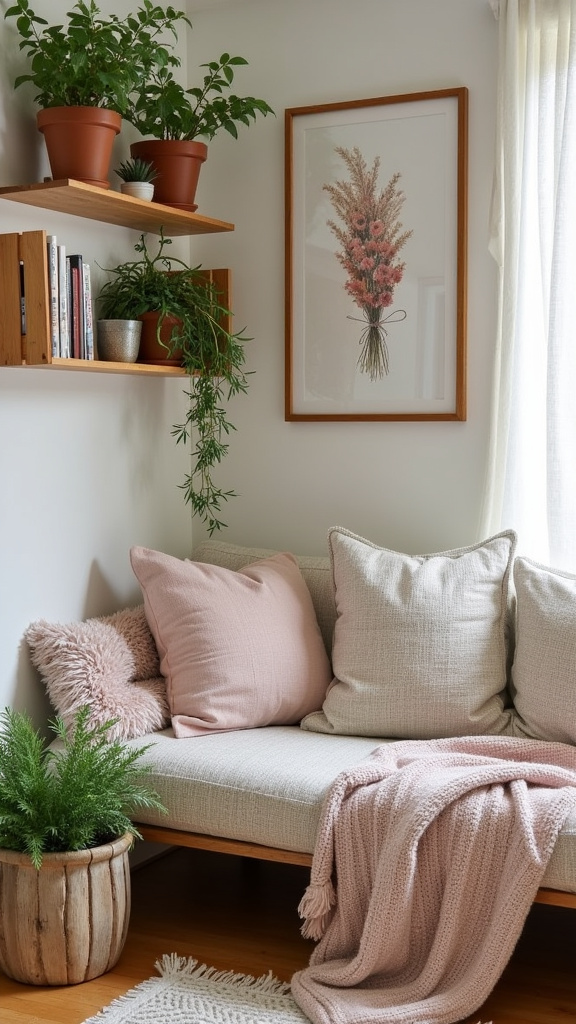 20. Create a Cozy Reading Nook with Nature Elements