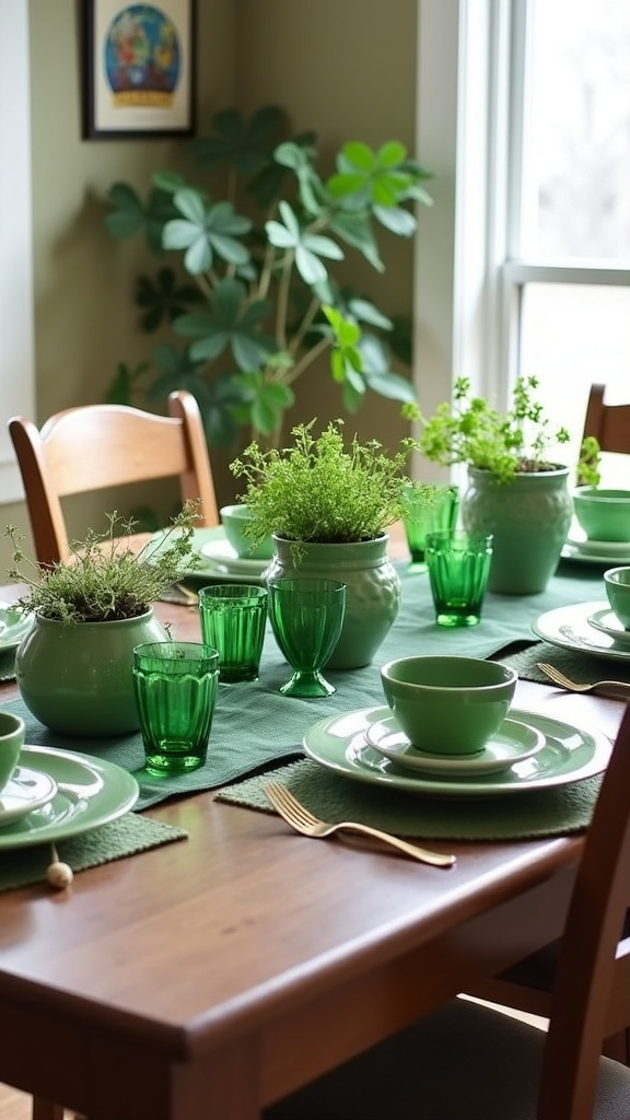 20. Use Green Tableware for Party Essentials