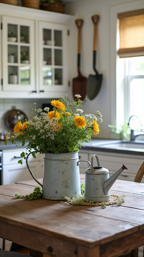 21. Incorporate Garden Tools as Decorative Accents