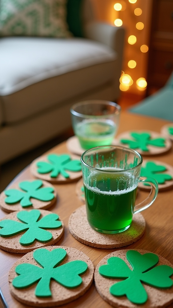 23. Make DIY Coasters with St. Patrick’s Day Themes