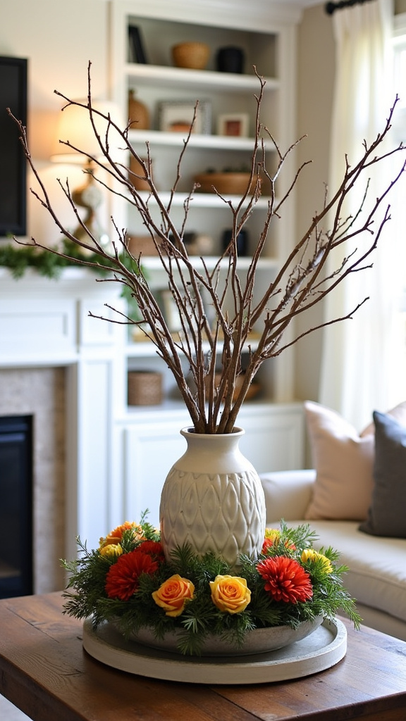 24. Create a Seasonal Centerpiece with Branches