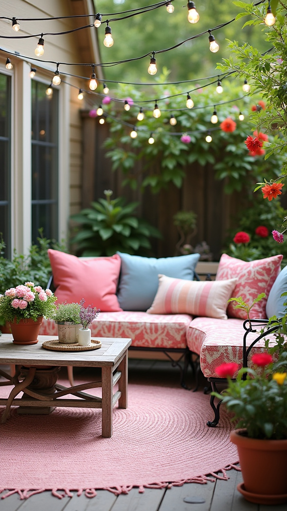 24. Set Up a Bright Outdoor Space