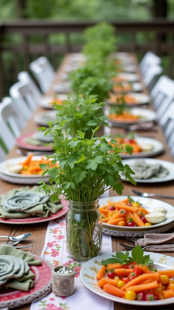 29. Host a Green-Themed Potluck and Showcase Dishes