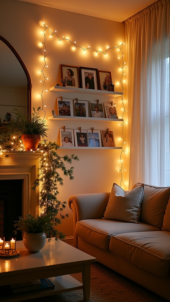 3. Elegant String Lights for a Warm Glow