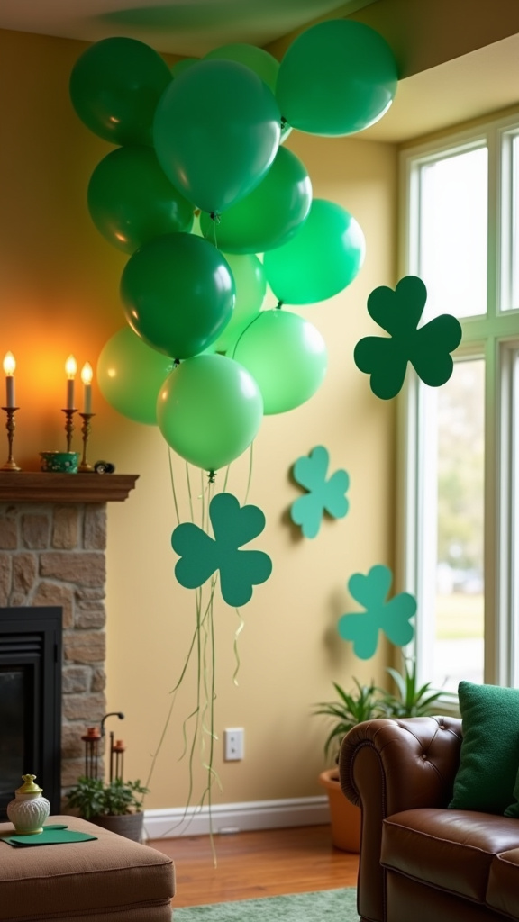 3. Hang Green Balloons for a Fun Atmosphere