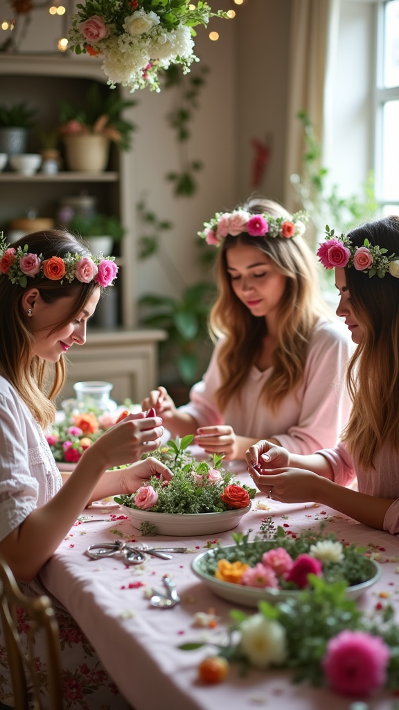 9. DIY Flower Crowns for Guests