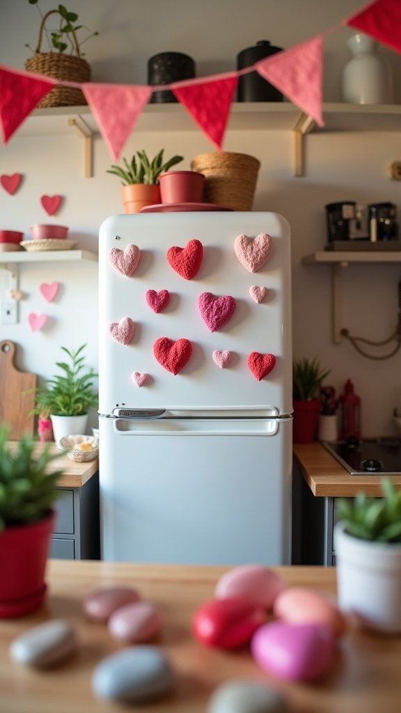 Heart-Shaped Stone Magnets