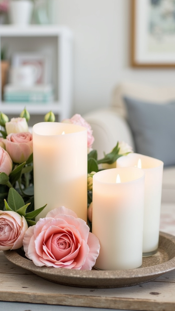 Incorporate Pastel Candles for a Cozy Vibe