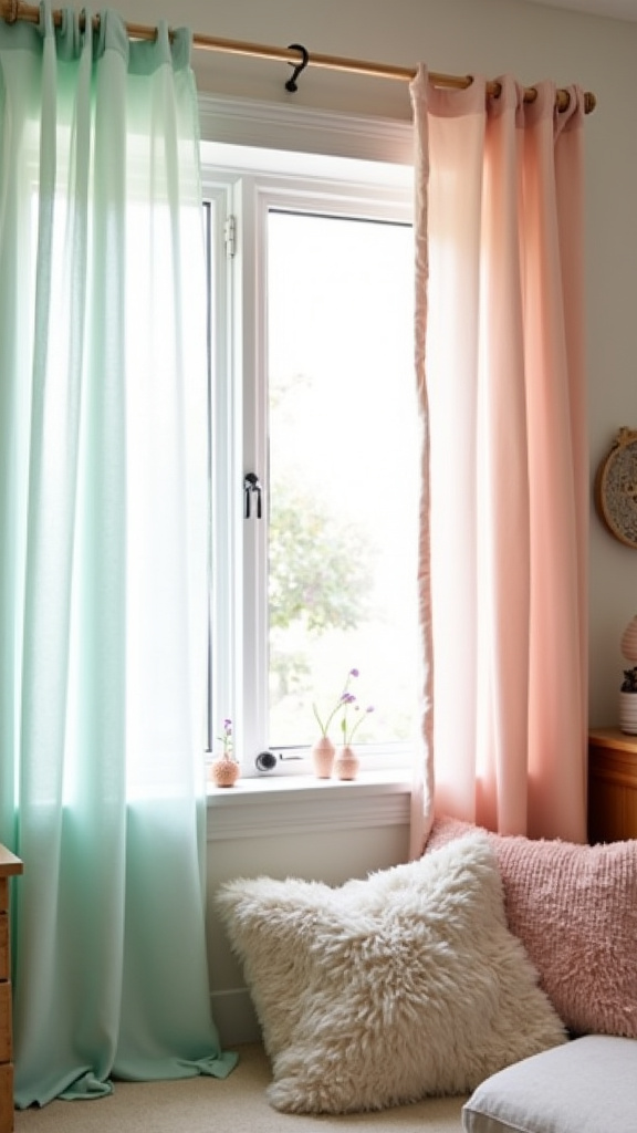 Incorporate Pastel Curtains for a Breezy Feel