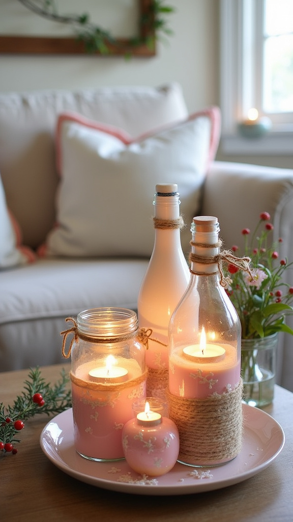 Make Candle Holders from Glass Bottles