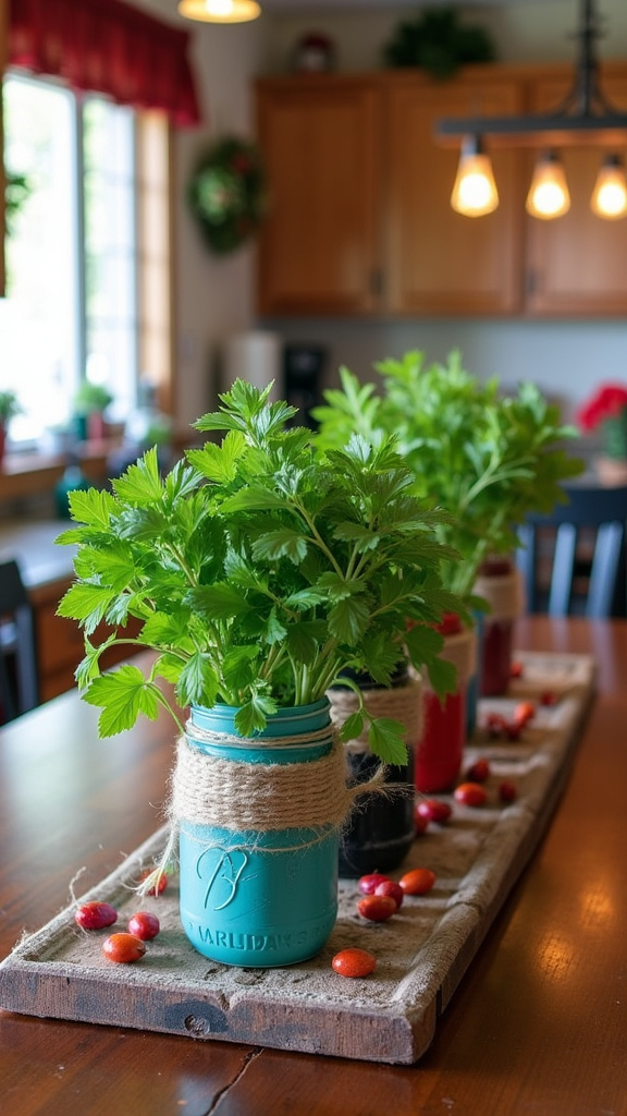 Mason Jar Herb Planters