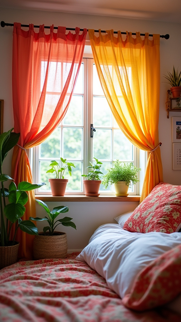 Opt for Brightly Colored Curtains