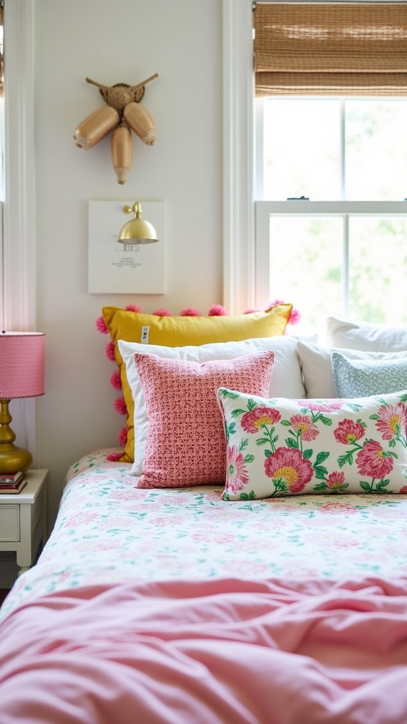 Use Decorative Pillows with Spring Patterns