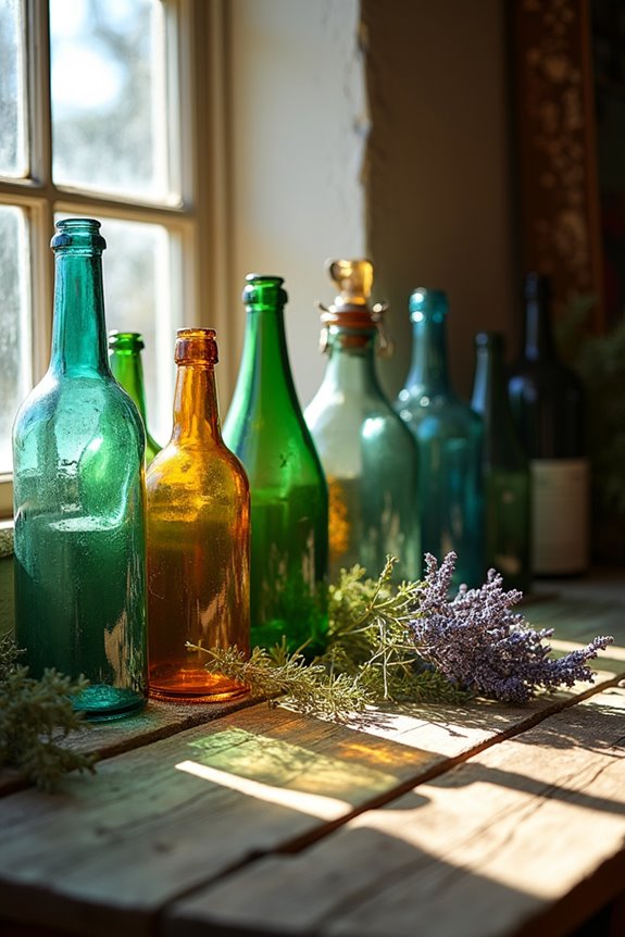 antique glass container collection